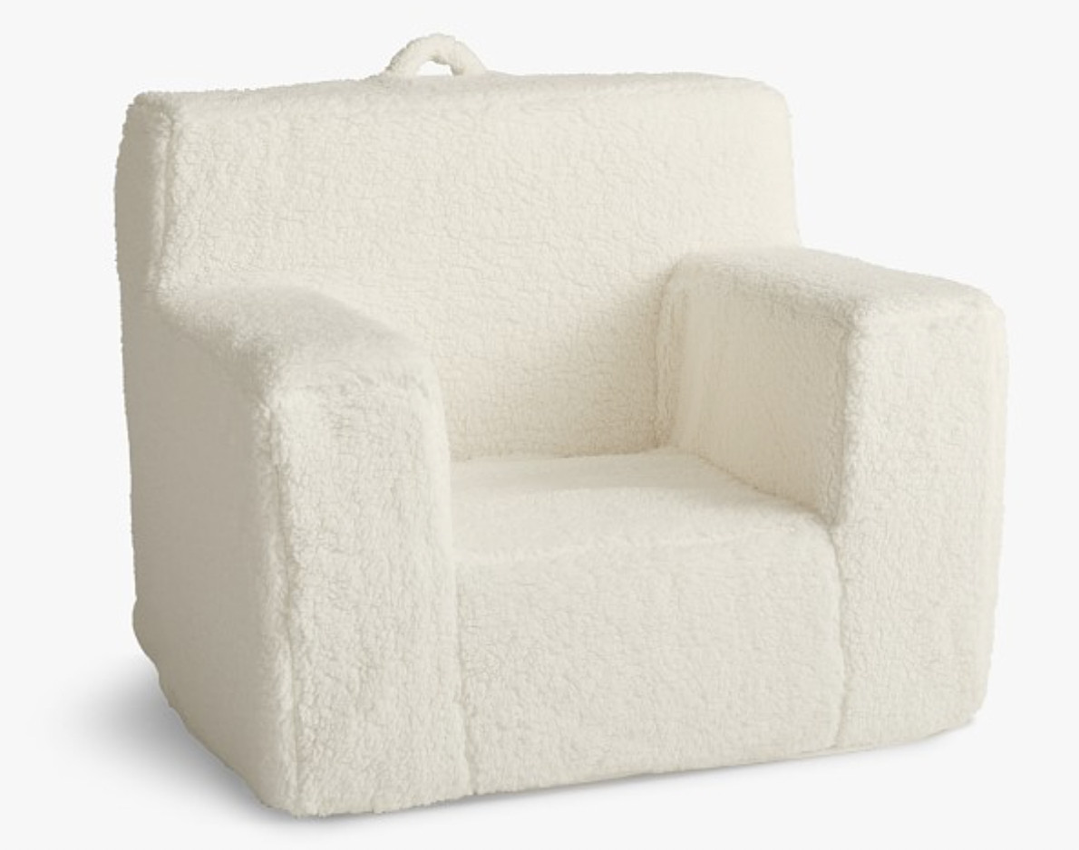 My First Cream Sherpa Anywhere Chair Lindsay Arnold
